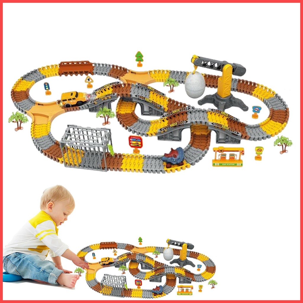 Toy Car Track Set Flexible Puzzle Car Track Toy Realistic Educational