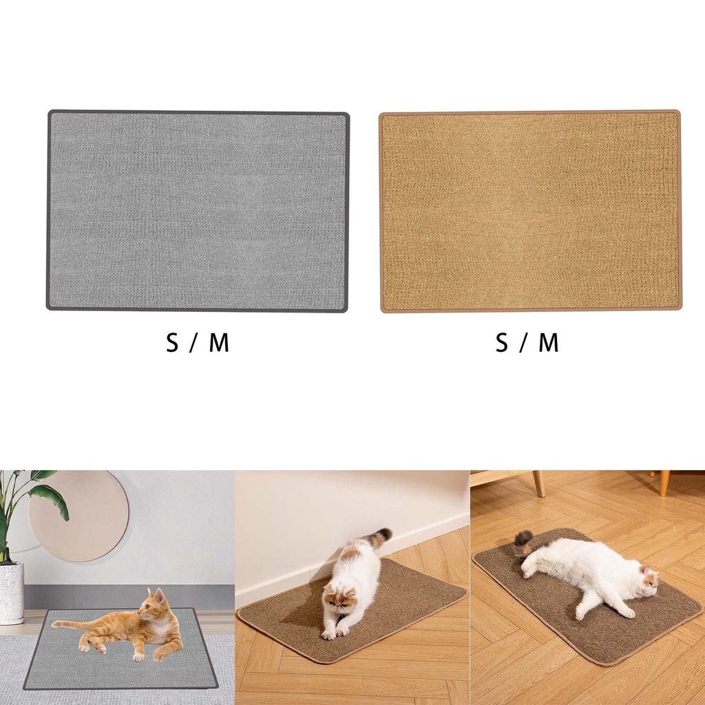 [Dynwave3] Cat Scratcher Mat Dog Food Mat Absorbs Bowl Mat for Food and