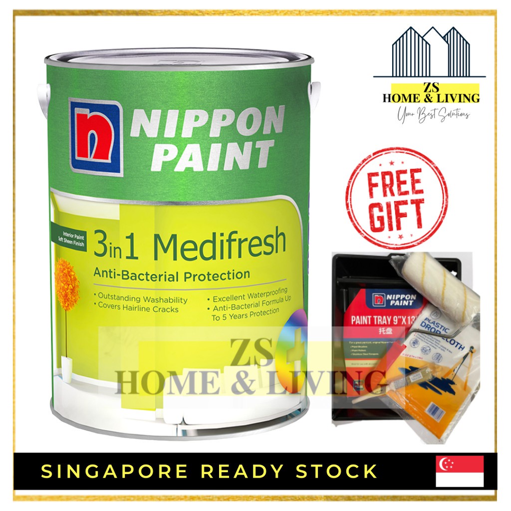 BIG SALES!! Nippon Paint 3-in-1 Medifresh *ALL COLORS AVAILABLE* 1L ...