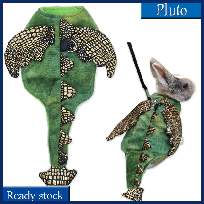 NEW Dinosaur Harness Leash Set Soft Flannel Fabric Halloween Dinosaur