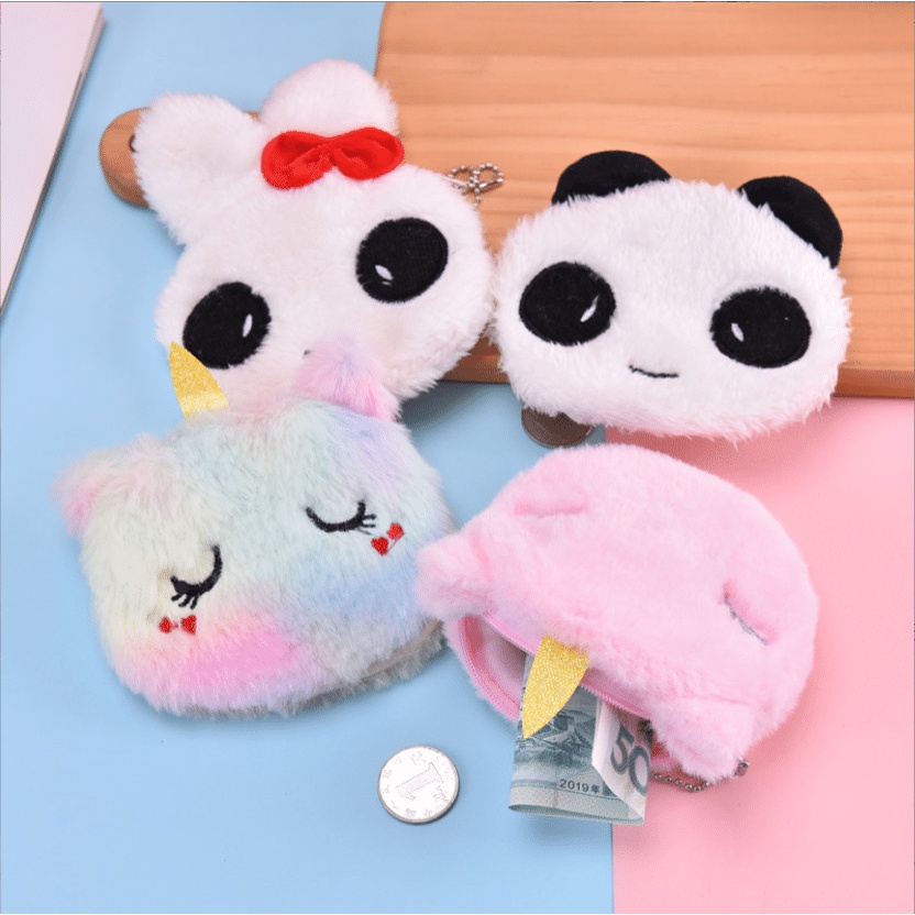 SG seller Plush Animal Coin Wallet Soft Sturdy and Portable