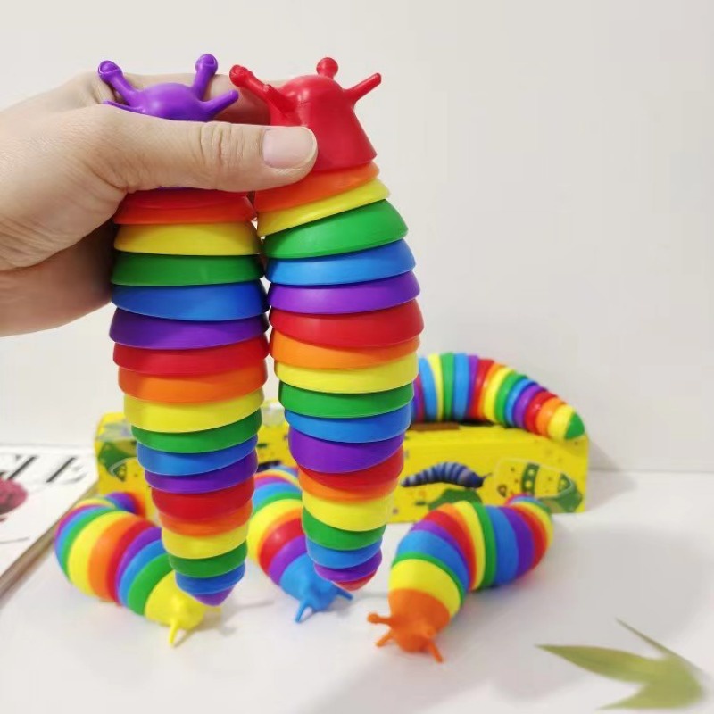 Christmas Sensory Fidget Worm Toys Relief Anti-Anxiety Caterpillar