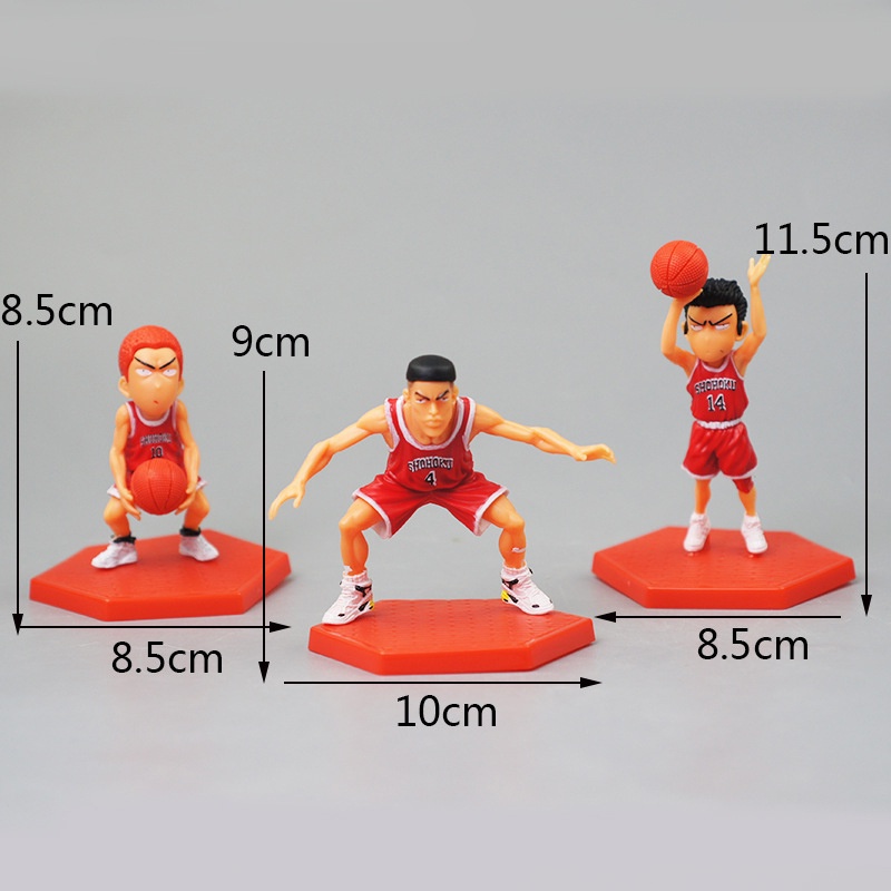 Glowingbubbles 5pcs Set Anime Slam Dunk Figures Shohoku Basketball