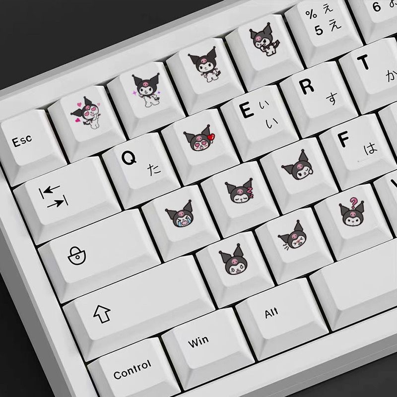 4/12 pcs Kuromi Keycaps Cherry Profile R1/R2/R3/R4 Height PBT Cute ...