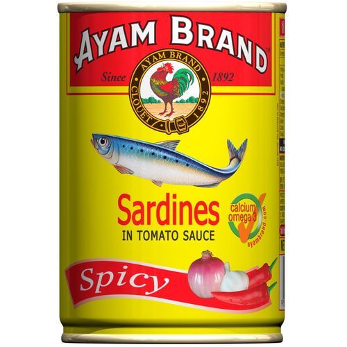 Ayam Brand Sardines in Tomato Sauce Spicy Lime 425g | Shopee Singapore