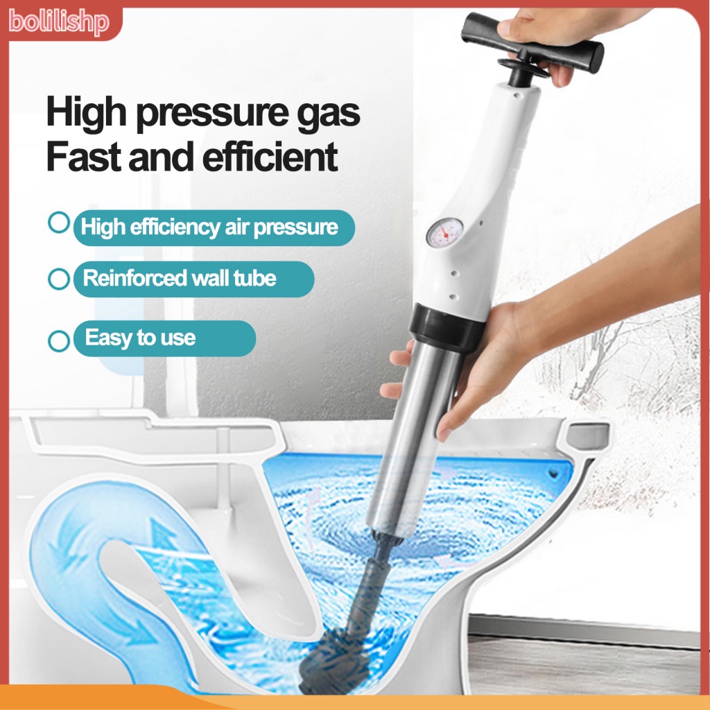 {bolilishp} Toilet Unblocker Plunger Sewer Unclog Plunger High Pressure