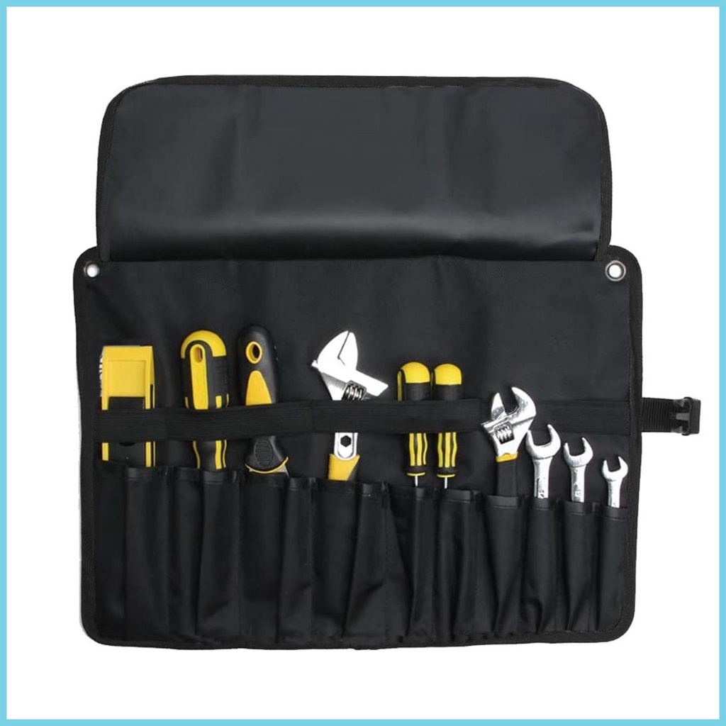 Roll Up Tool Bag Organizer 10 Pockets Heavy Duty Pocket Tool Roll Holder Tool Bag And Roll Up
