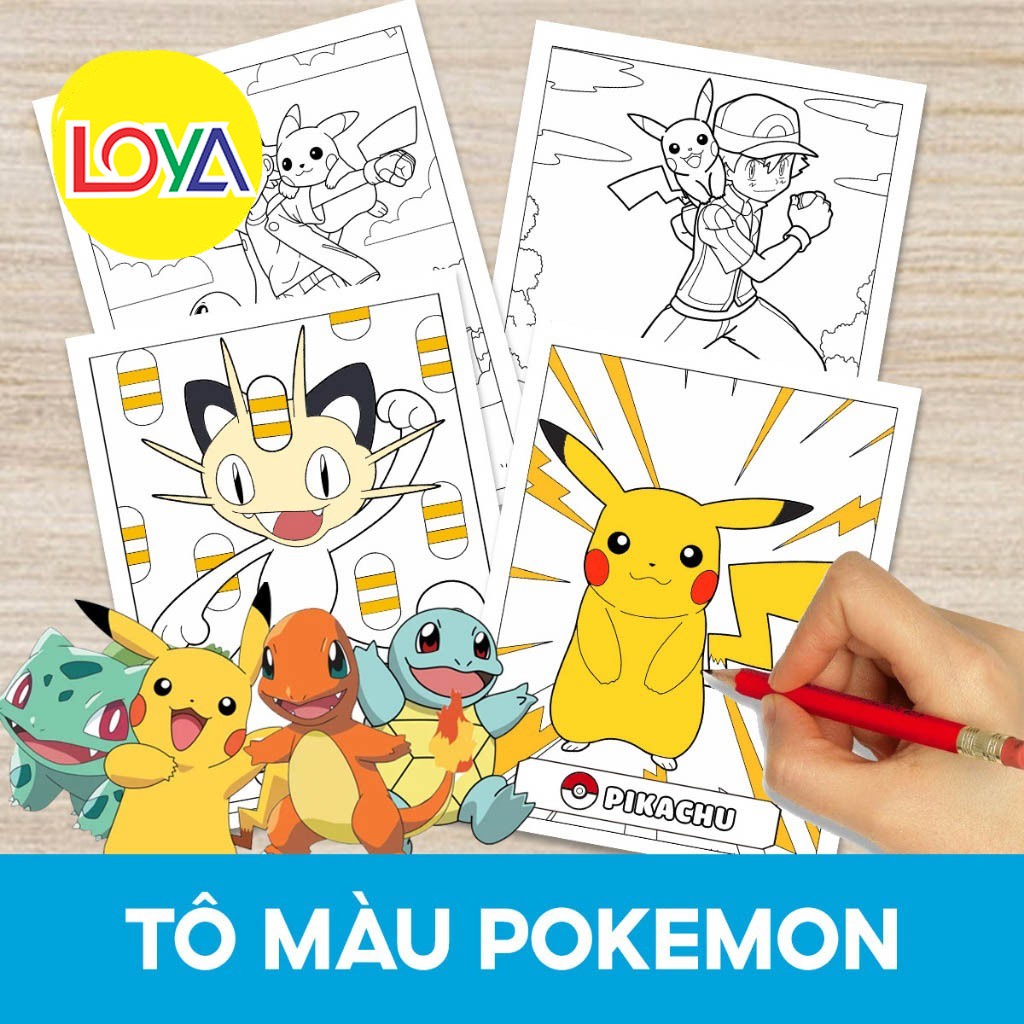 Coloring PAGES FOR KIDS - 50 coloring sheets with Pokemon theme ...