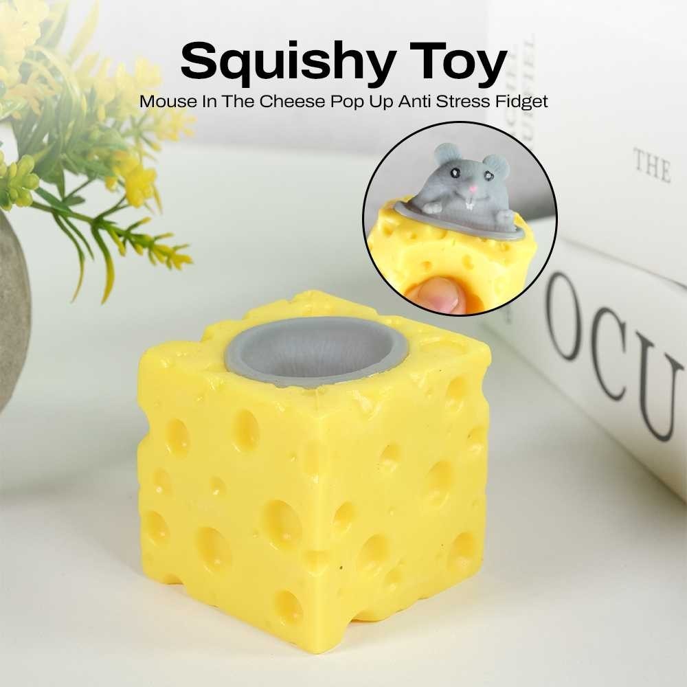 GOESAF Squishy Toy Mouse In The Cheese Pop Up Anti Stress Fidget - GSF ...