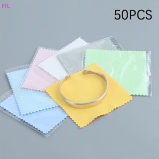50pcs/Set of Sterling Silver Color Cleaning Cloth Polishing Cloth