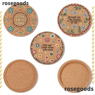 5 Pcs Cork Coaster For Beverage Coasters, Heat-Resistant Water