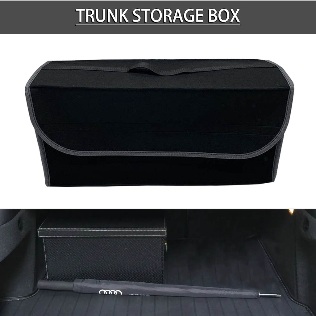 Car Boot Tidy Bag Storage Box Collapsible Trunk Organiser Travel Holder  Black