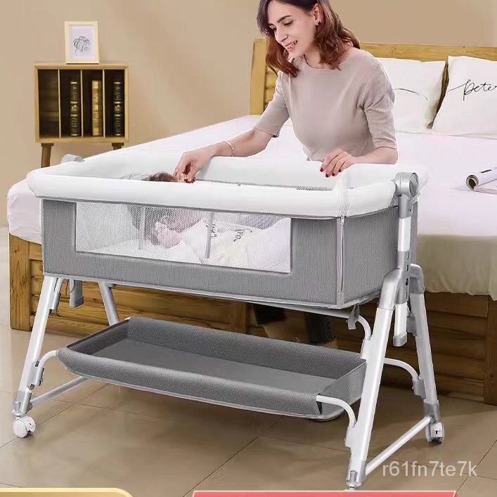 Hot SaLe Multifunctional Foldable Baby Crib Portable Newborn Bassinet European Babies Bed Stitching Bed RV1W Shopee Singapore