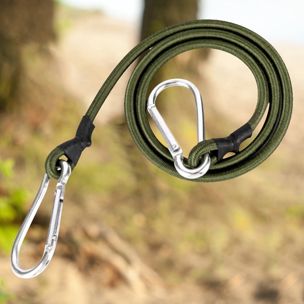 Rubber Bungee Cord 30/60/90cm with Hooks Heavy Duty Strap Carabiner ...