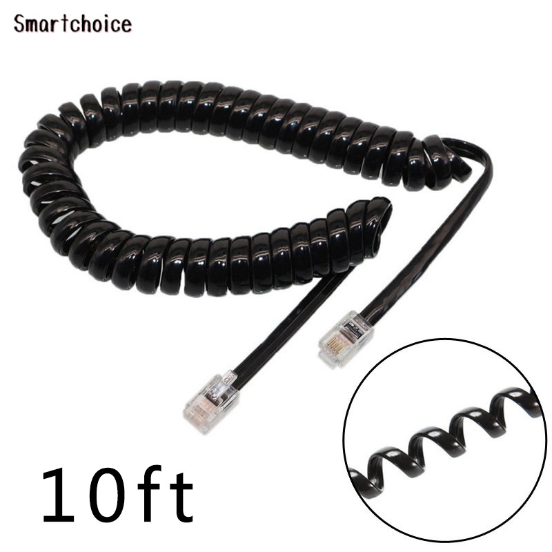 STE 3meters Telephone Handset Phone Extension Cord Curly Coiled Cable