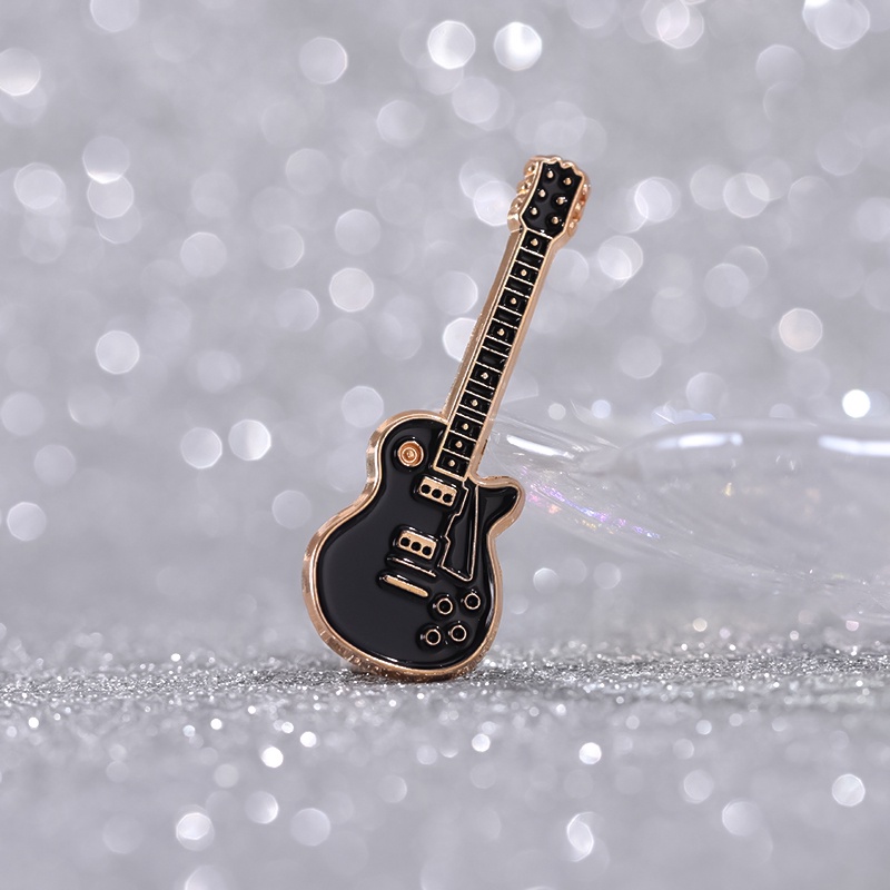 Musical Instrument Enamel Pins Guitar Violin Brooch Hiphop Music ...