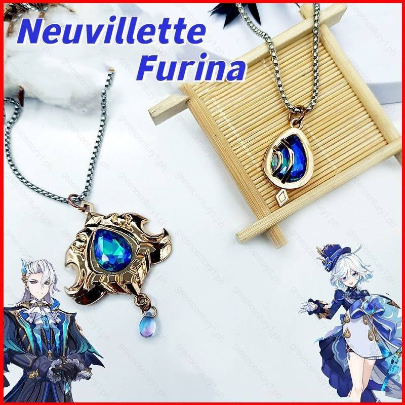 YS Genshin Impact Neuvillette Furina Necklace Vision Anime Pendant