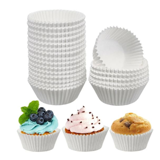 100Pcs/Lot Pure White Cupcake Liners Food Grade Paper Cup Cake Baking ...