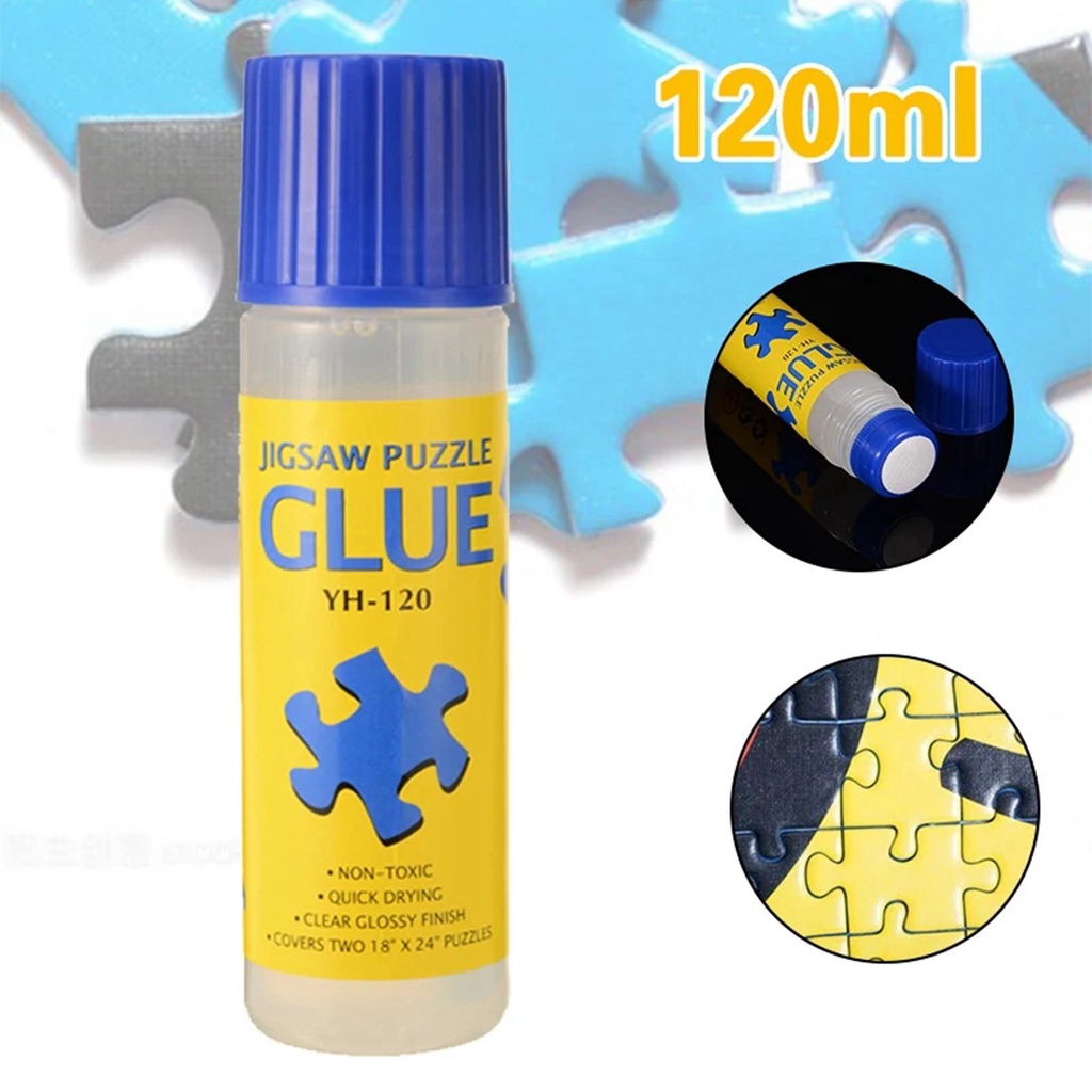 Updated Jigsaw Puzzle Glue with New Sponge Head for Adults and Children  120ml