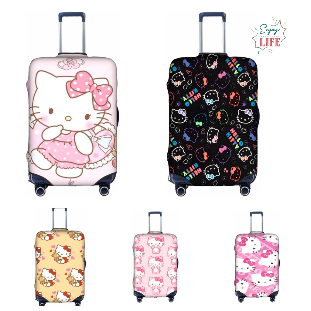 Kpop Hello Kitty Travel Thick Luggage Cover Protective Elastic