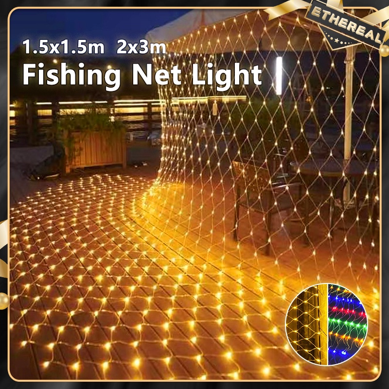 200LED Cool White String Light Fishing Net Mesh Fairy Lights Party Wedding  Decor