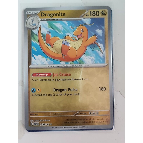 Pokemon 151 dragonite holo and reverse holo card | Shopee Singapore