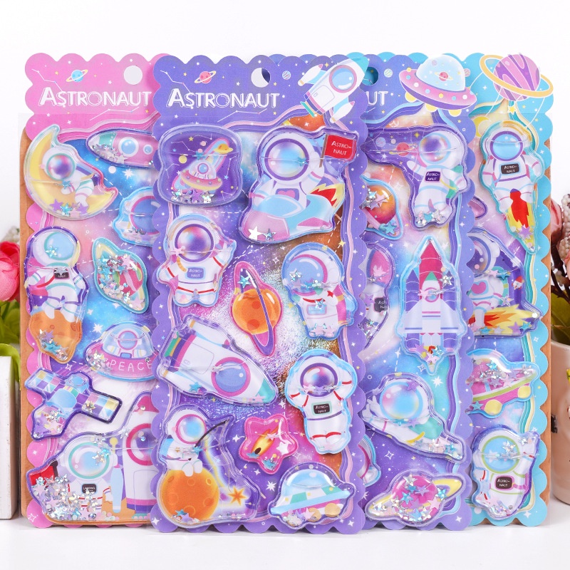 Cosmonaut Stickers Children Toys Stickers Three-dimensional 3D Cartoon ...