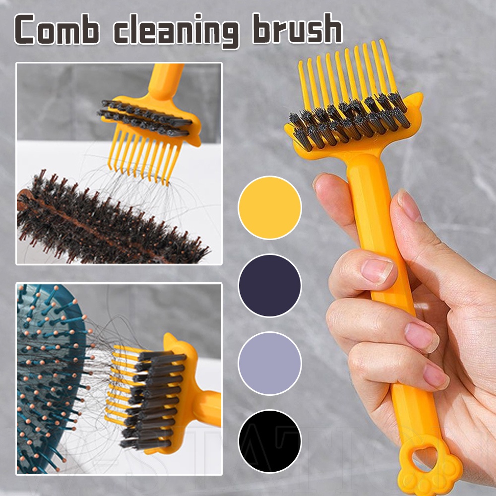 2 In 1 Comb Cleaning Brush - Embedded Mini Hairbrush Cleaner - Airbag ...