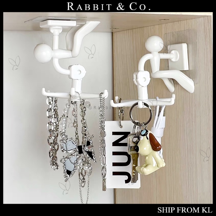R&C Cute Little Guy 360 Rotating Hook Kitchen Multi-Functional Hook ...