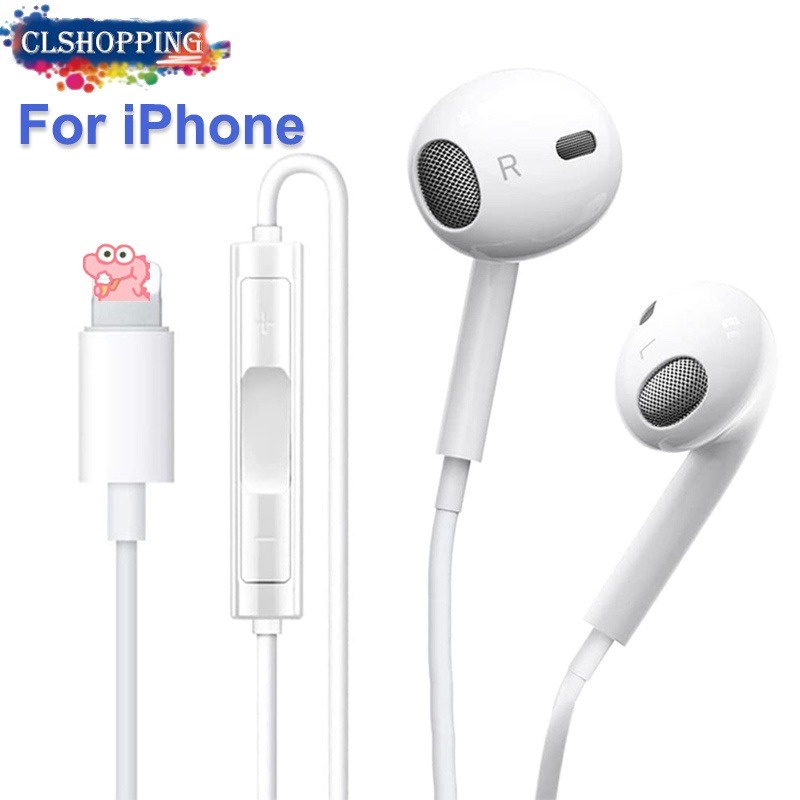 Earbuds Headphones with Lightning Connector Wired inEar Stereo Noise Canceling Isolating
