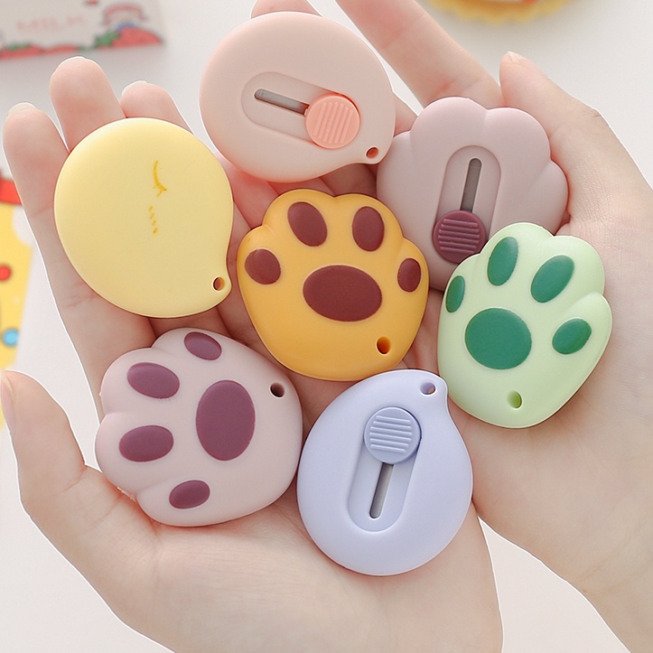 Lovely Cat Paw Little Whale Mini Portable Utility Knife Paper Cutter