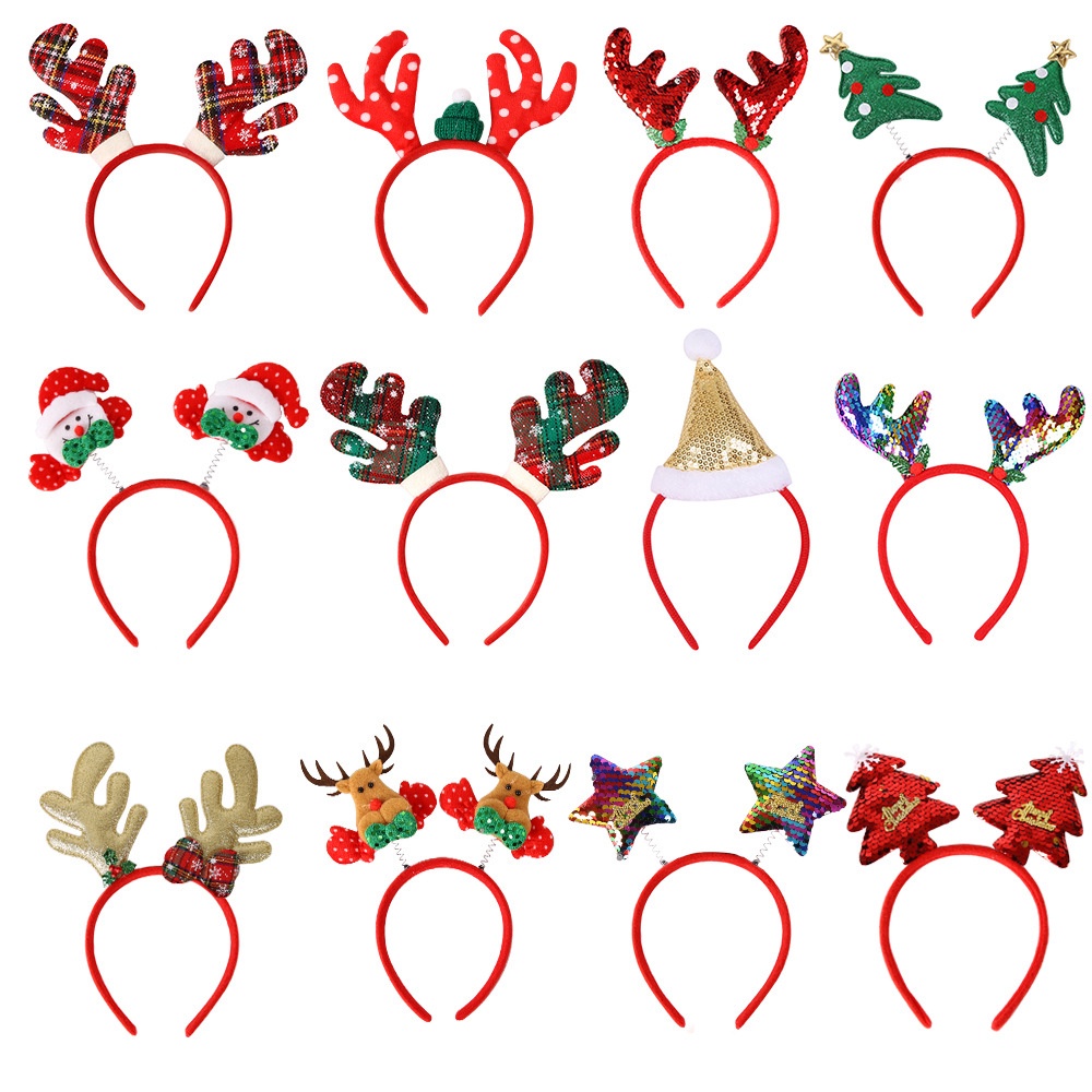 1pcs new Christmas Headband Hairpin Santa elk Snowman Antlers Children ...