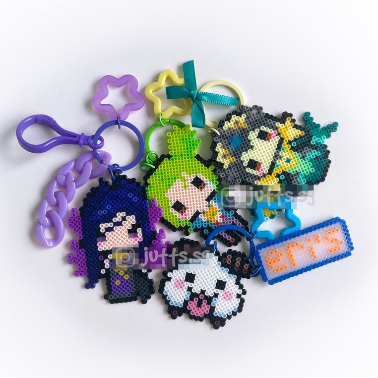 [Made-to-Order] Handmade League of Legends Beads Keychain/Magnet | Ahri