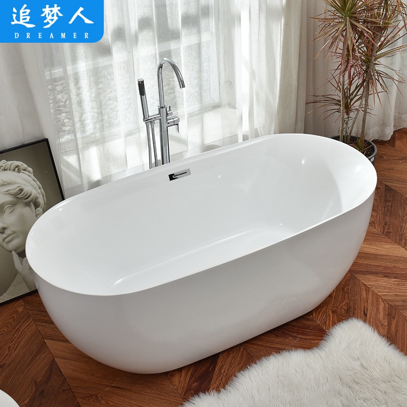 Acrylic Household Small Apartment Bathtub Constant Temperature Thin