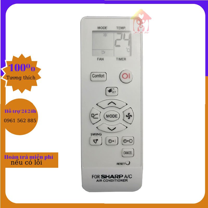 Sharp crmca907jbez air conditioner remote control (less button) 1