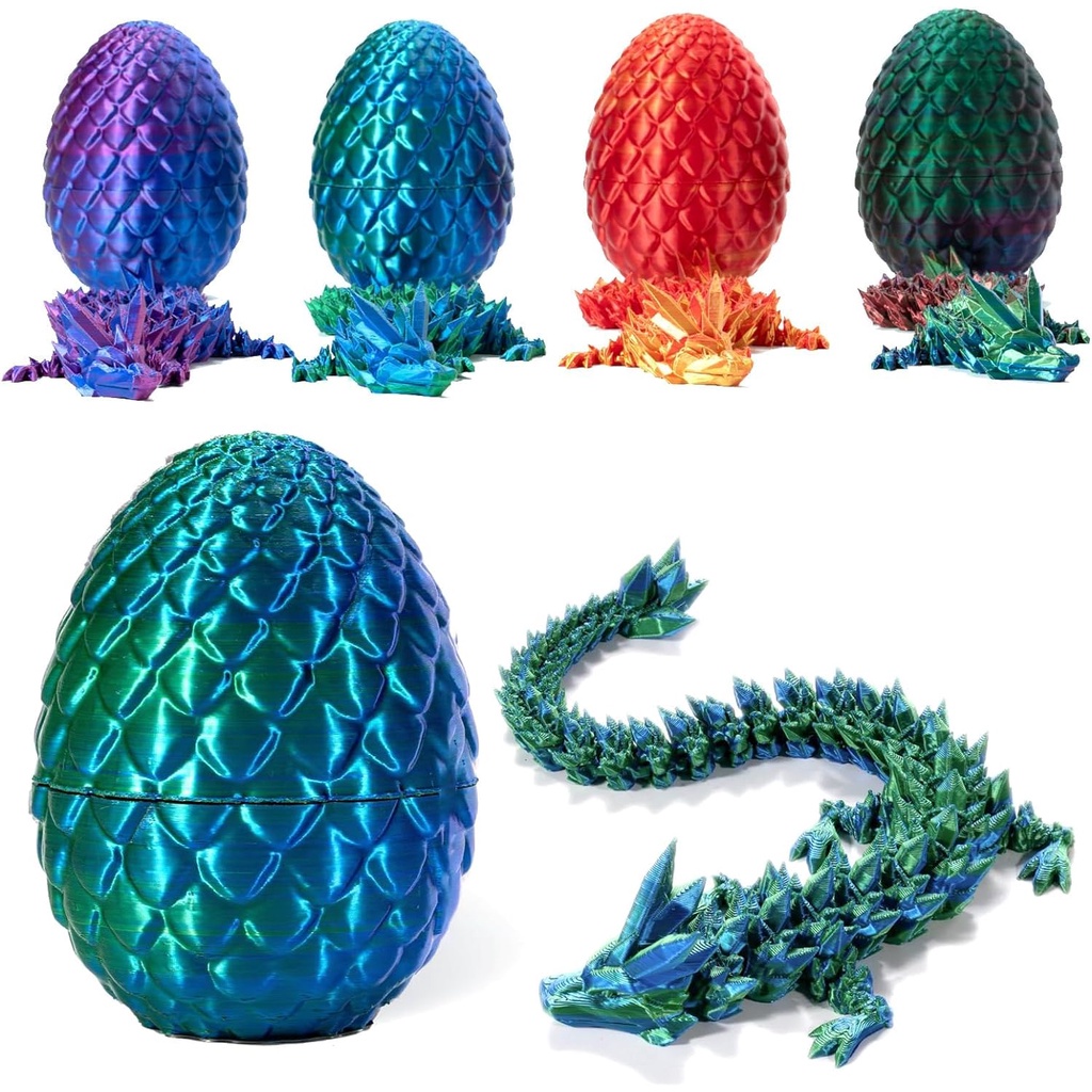 3D Printed Dragon Eggs with Dragon Inside Fidget Toys for Adults, 3D ...