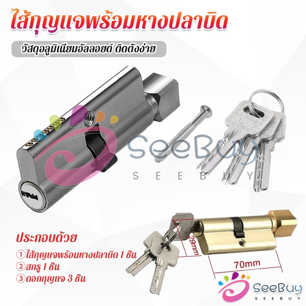 SUY Key Insert Head Twisted Fishtail Type Comes With 3 Keys Standard ...