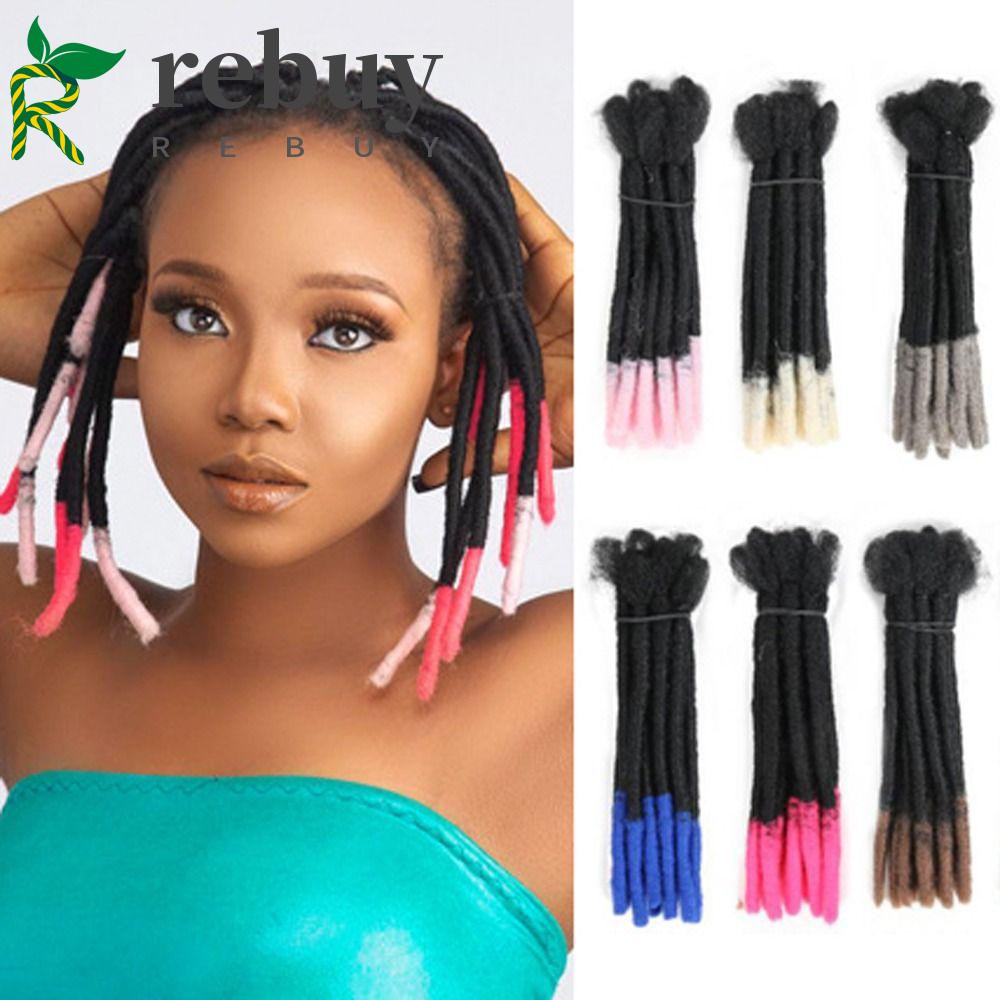 REBUY 1 Pcs Handmade Dreadlocks Daily Stylish Curly Women Synthetic