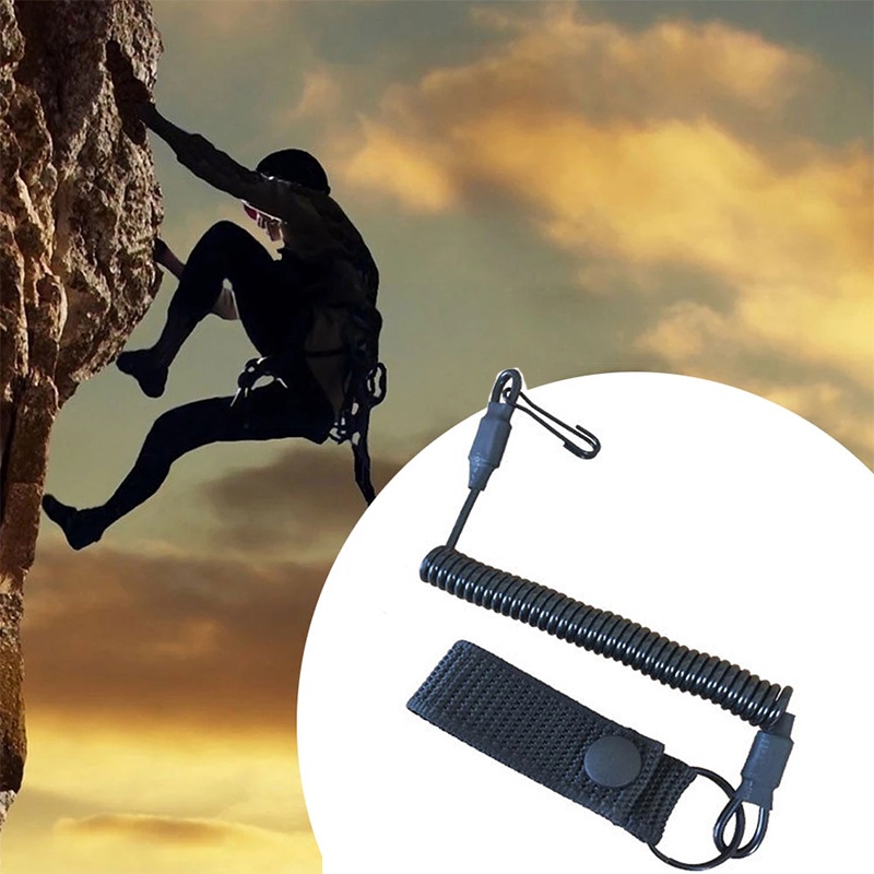 2Pcs Tactical Retractable Spring Elastic Rope - Anti-lost Elastic ...