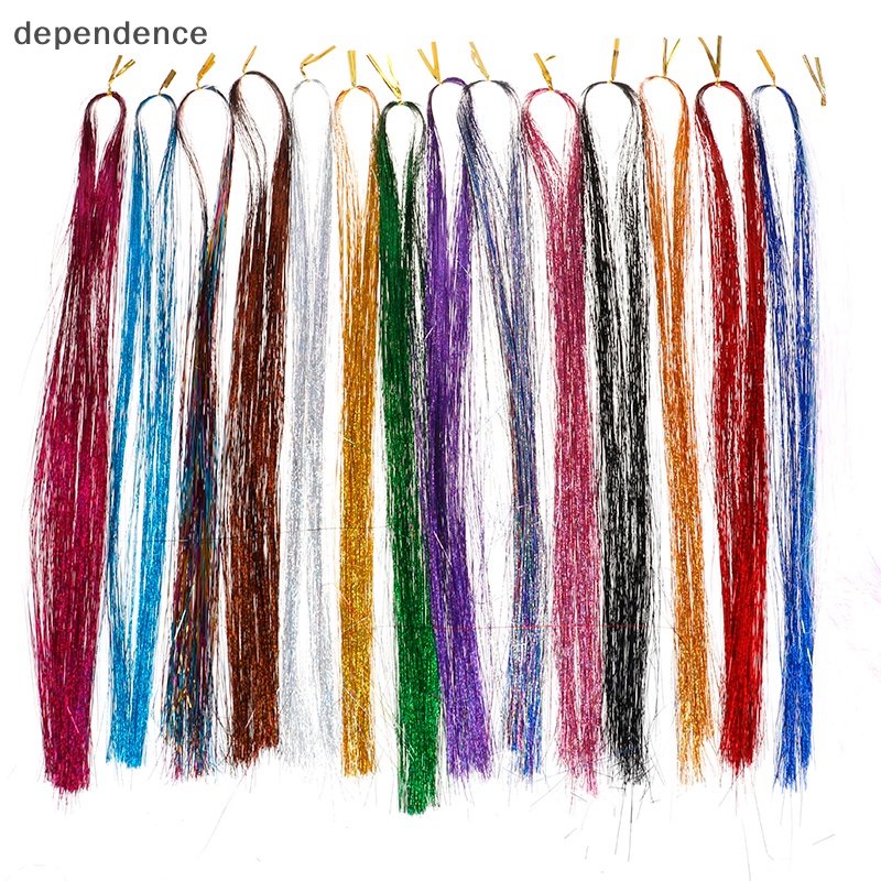 [dependence] 120 Strands Hair Tinsel Bling Silk Hair Flare Strands