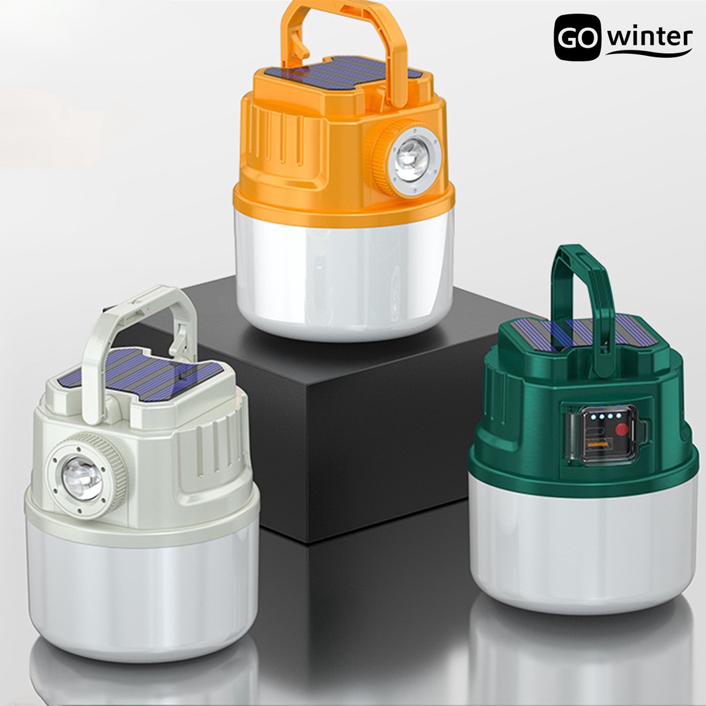 [GW]Solar Powered LED Camping Lantern Power Outage Emergency Light 4