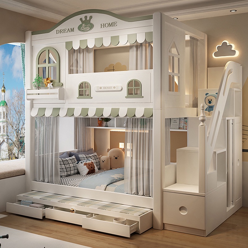 Double Decker Bed Double Decker Bed Frame Bunk Bed Kids bunk bed High ...