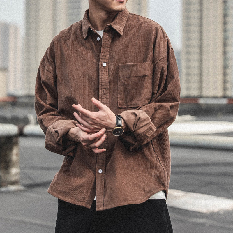 mens thick button up shirt