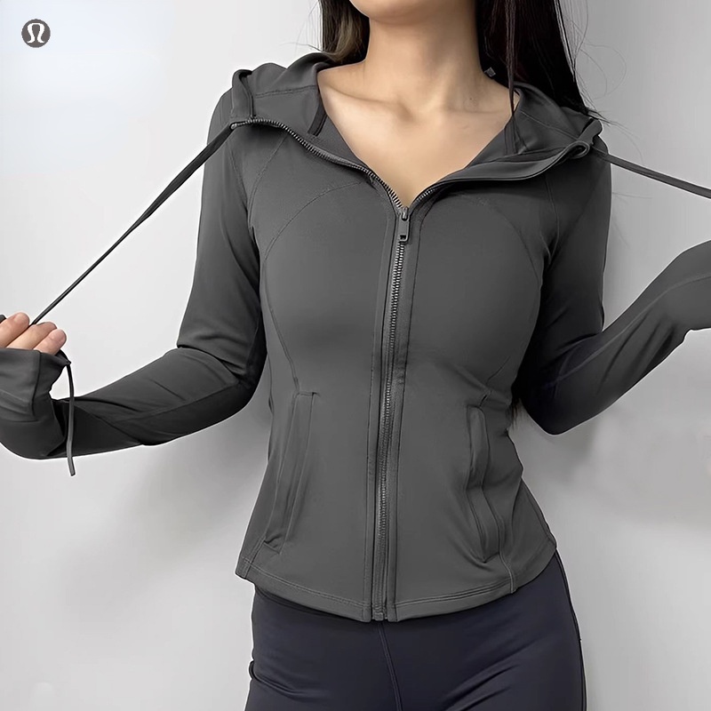 Lululemon Hooded Sun Protection Quick Drying Coat Women Define Yoga Clothing Top Long Sleeve Sports Fitness Jacket Women Shopee Singapore