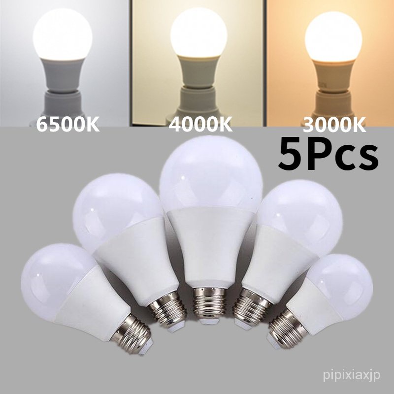 (5pcs) E27 LED bulb lamp 6500K 3000K 220V household energy-saving bulb ...