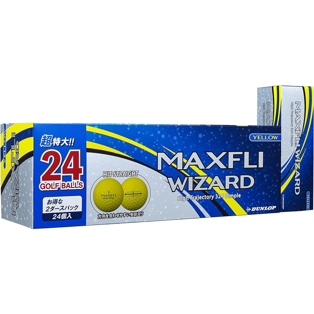 DUNLOP (Dunlop) Golf Ball Max Fly Wizard 2021 model 1 box (24 pieces