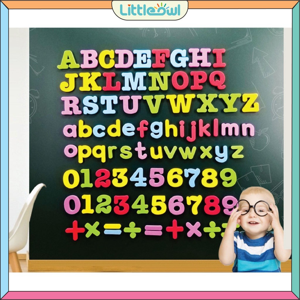 Magnetic Foam Letters Numbers Alphabet ABC 123 Fridge Magnets Early ...