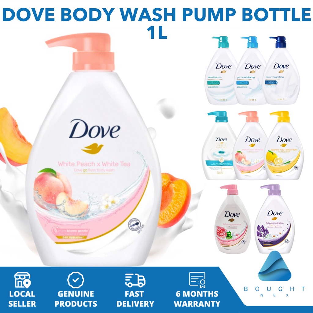 Dove Body Wash Pump Bottle 1L Nourishing Gentle Hydrating Convenient