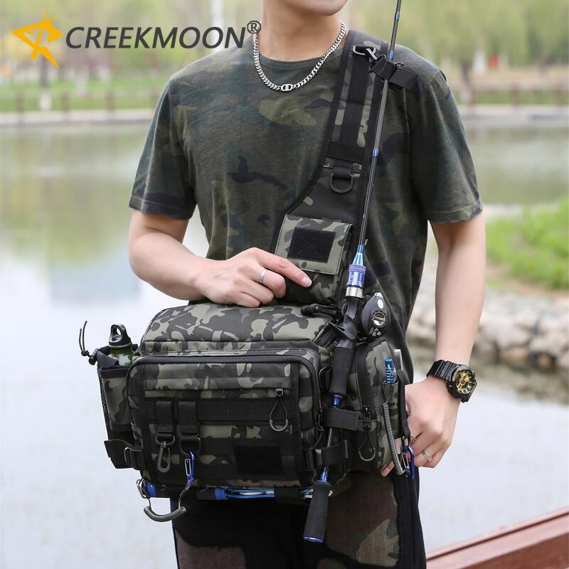 Waterproof Fishing Bag Large Capacity Multifunctional Lure Fishing Tackle Pack Outdoor Fishing shoulder bag Shopee Singapore