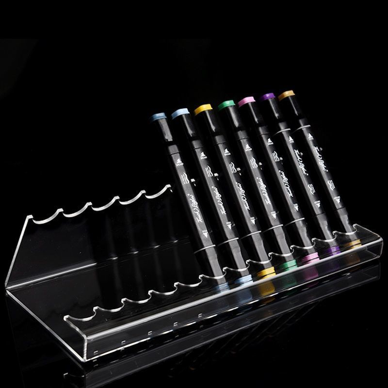 Acrylic Transparent Pen Holder Marker Pen Display Stand Brush Lipstick ...